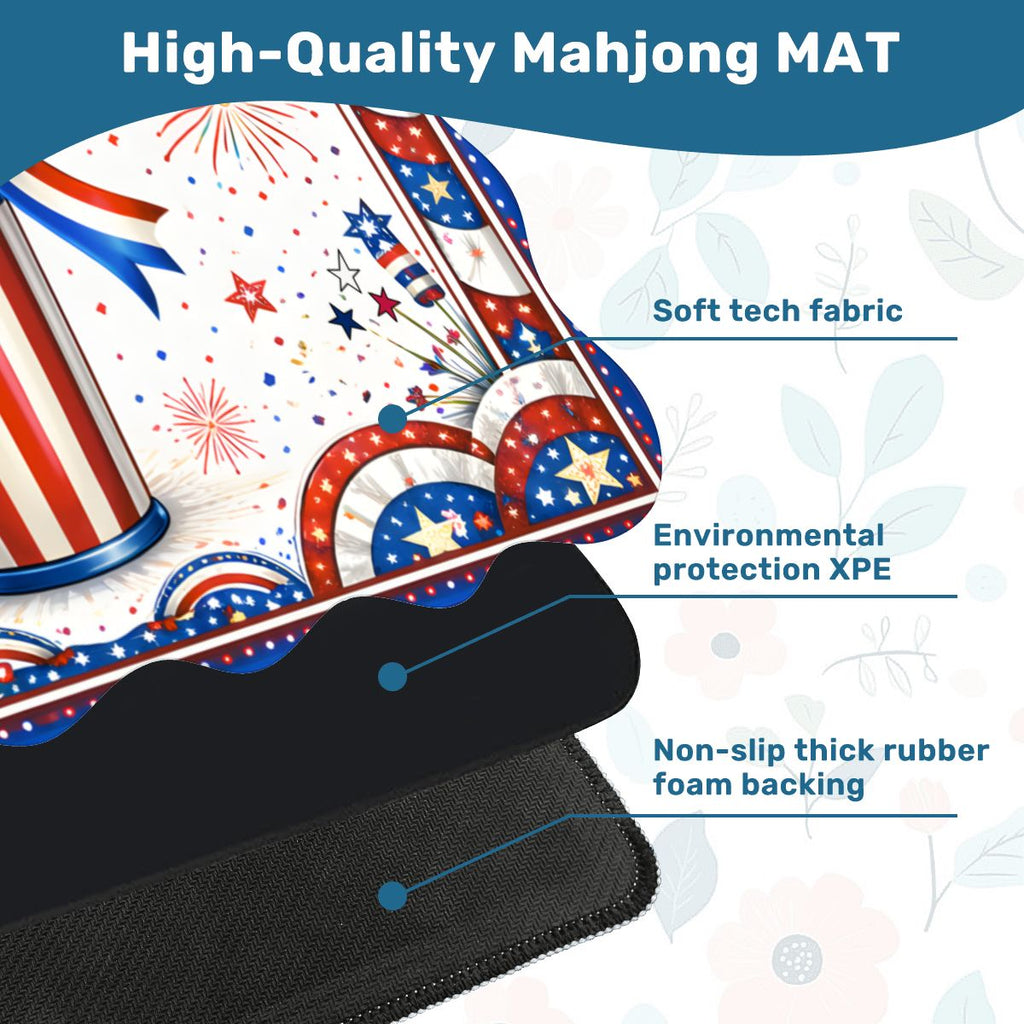 All American Pie USA Patriotic Scalloped Mahjong