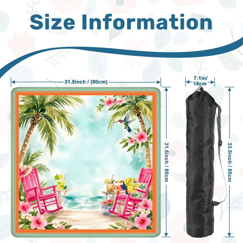 Southern Charm Tropical Island Vibes Mahjong Mat