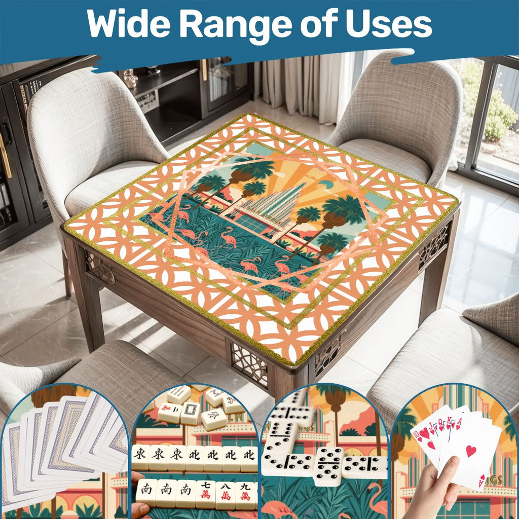 Art Deco Citrus Palm Springs Playfield Mahjong Mat