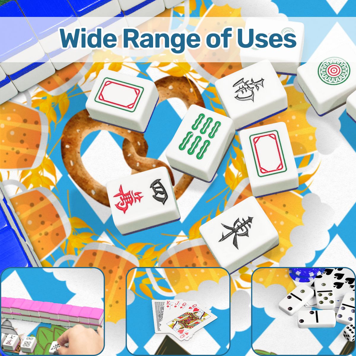 Pretzels, Pungs & Pilsner Oktoberfest Mahjong Mat
