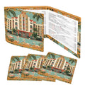 Old World Florida, Art Deco Flamingo Row 4 Mahjong Card Holder with Line Finder