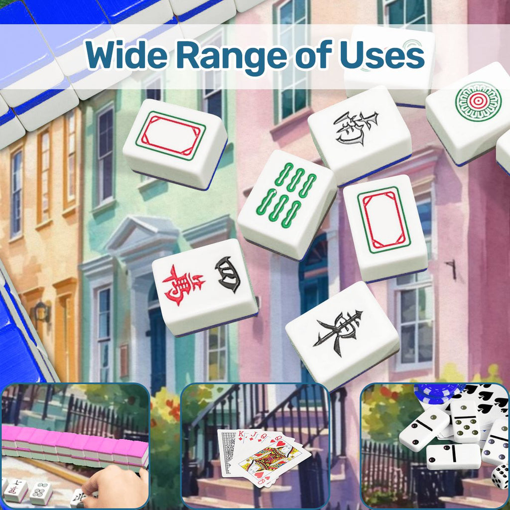 Charleston South Carolina Rainbow Row Dainty Scalloped Mahjong Mat