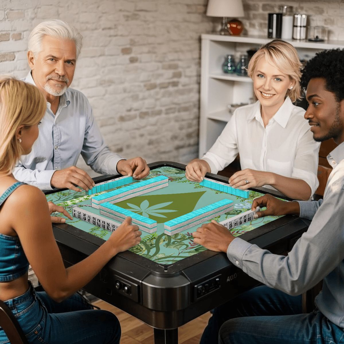 Kongs Bongs And Winds Cannabis Mahjong Mat