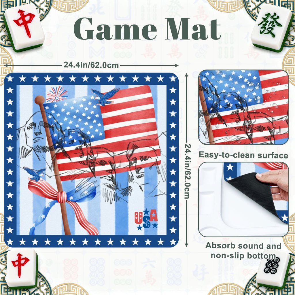 Portable Travel All Americana Mahjong Mat And Foldable Mahjong Table