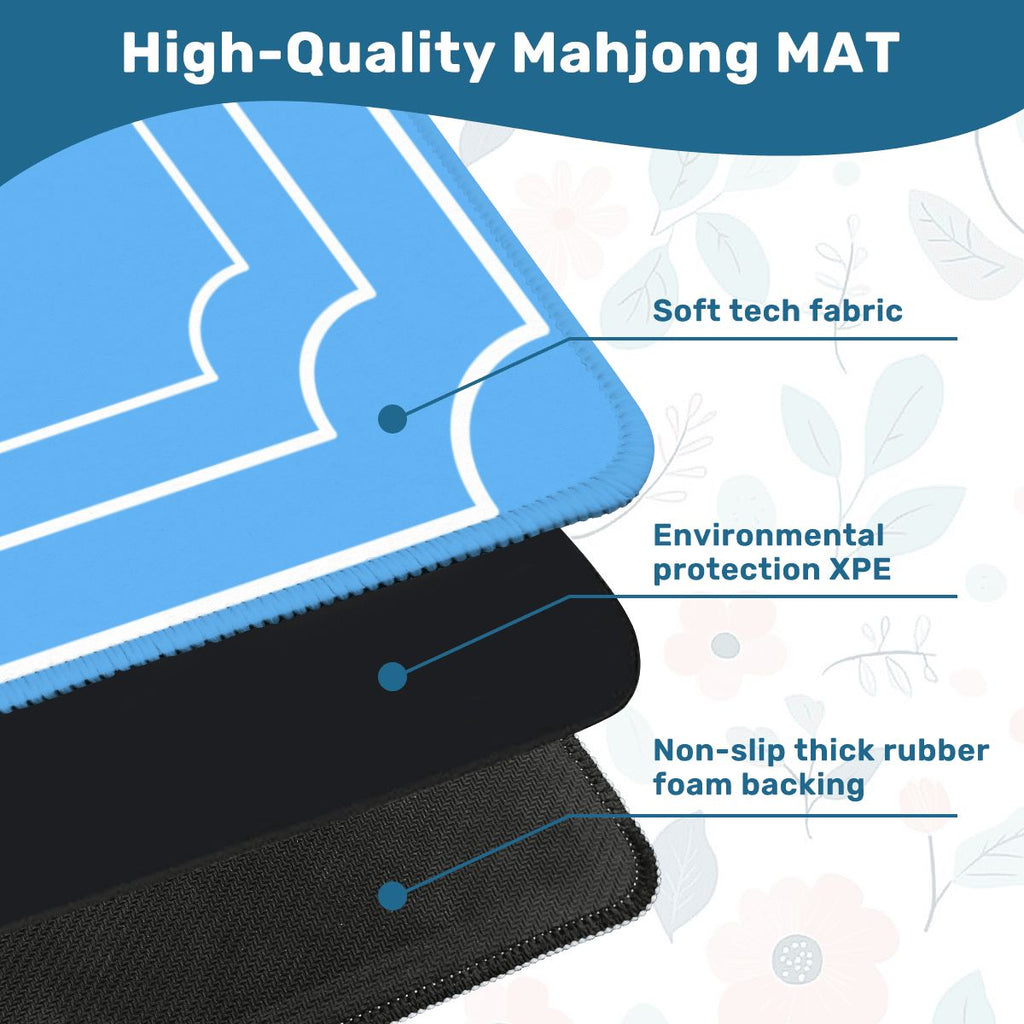 Plain And Simple Robins Egg  Blue Minimalist Mahjong Mat