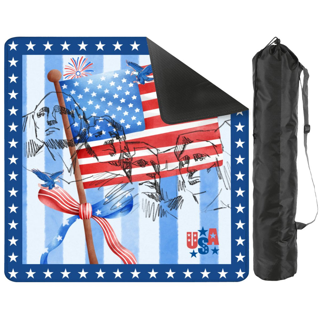 USA Patriotic Mount Rushmore Mahjong Mat