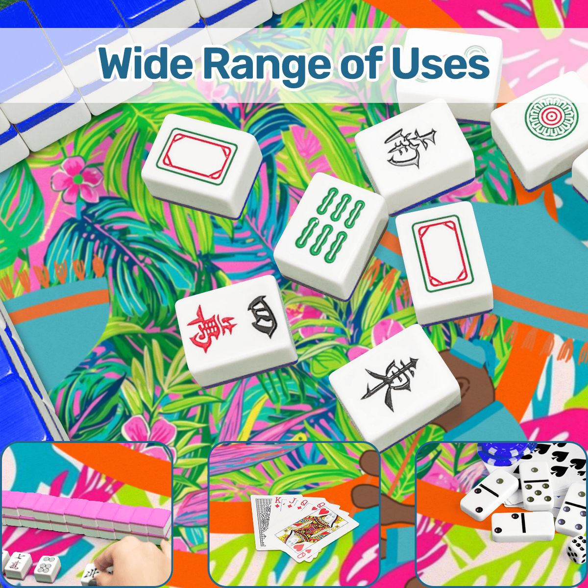 Lime In The Coconut Tropical Oasis Monkey Mahjong Mat