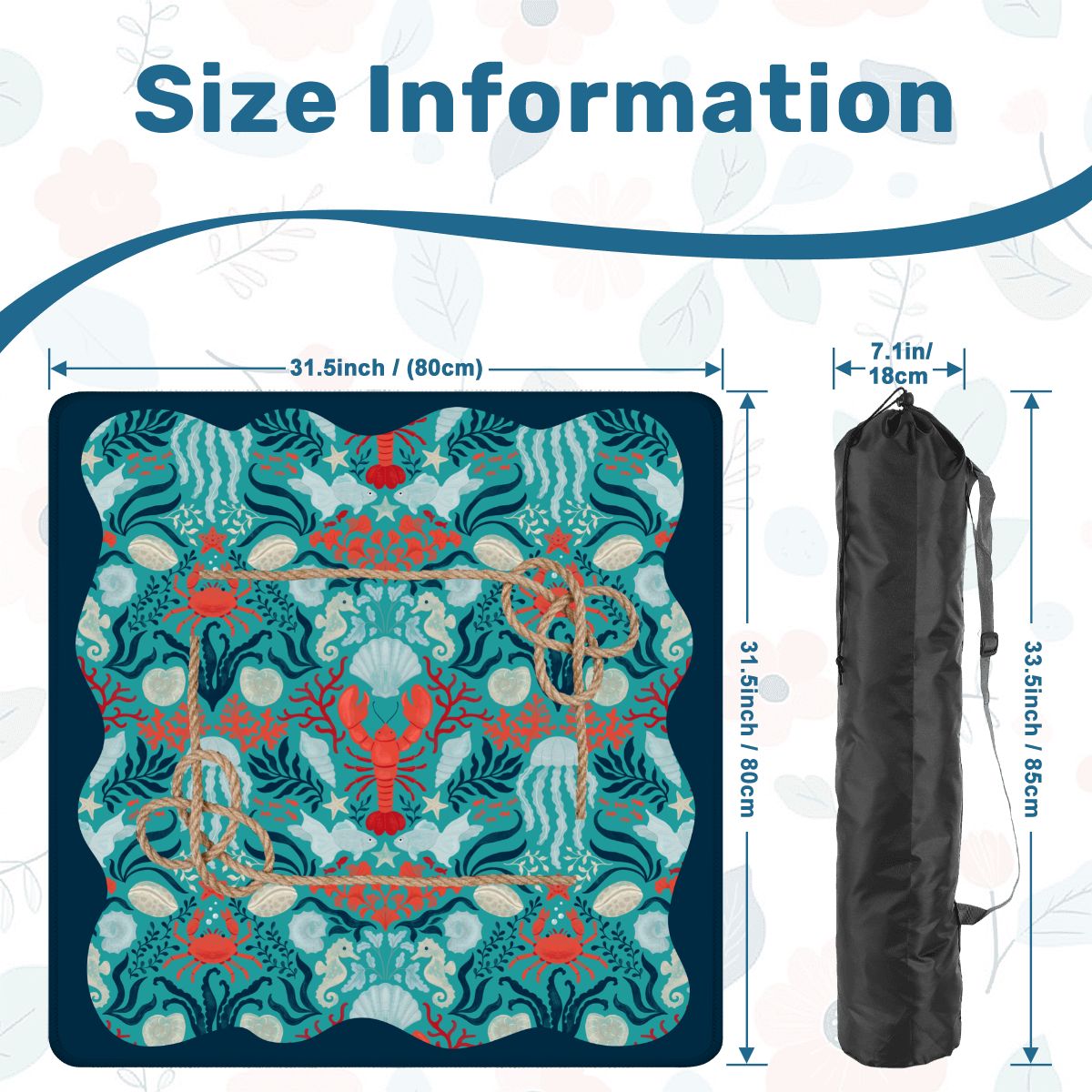Nautical Nellie Sea Of Life Whimsical Mahjong Mat