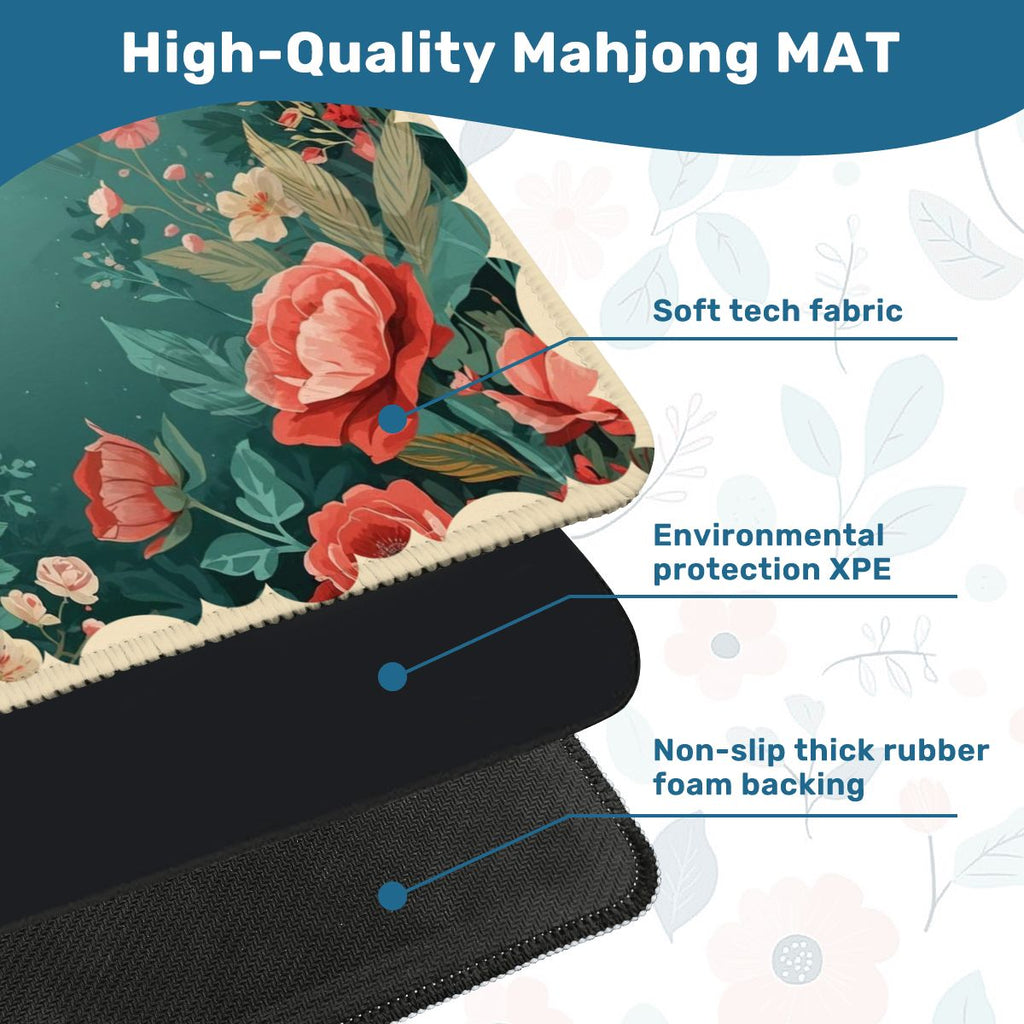 It Must Be Love, Vintage Valentine Roses Mahjong Mat