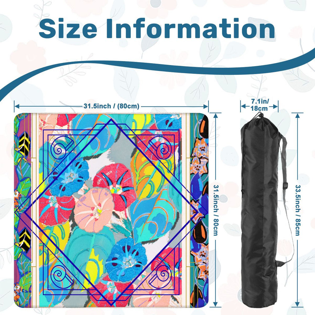 Capri Sunshine Floral Art Deco Mahjong Mat
