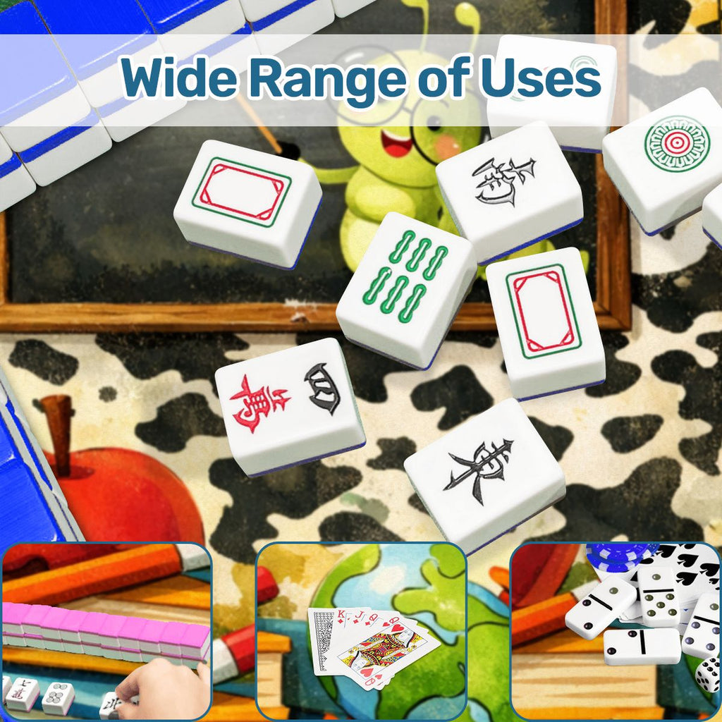 Lucky Schoolhouse Teacher Mahjong Mat, Watercolor Designed With Whimsy