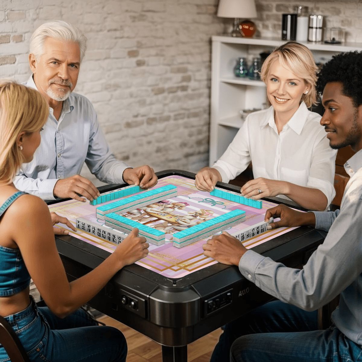 Poodle Play Parlor Mahjong Mat