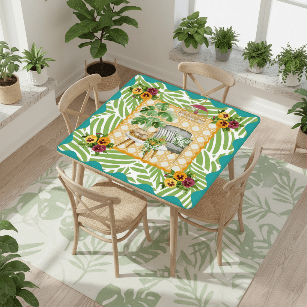 Houseplants And Critters Mahjong Mat