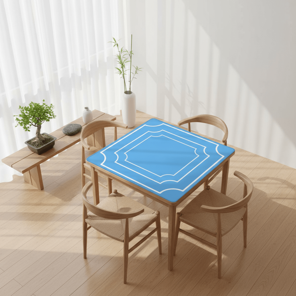 Plain And Simple Robins Egg  Blue Minimalist Mahjong Mat