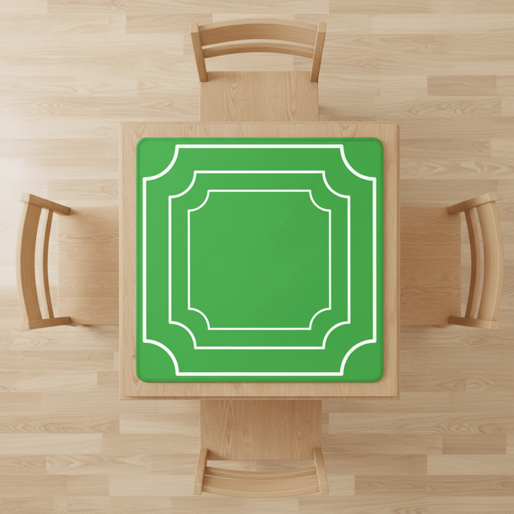 Plain And Simple Green Minimalist Mahjong Mat