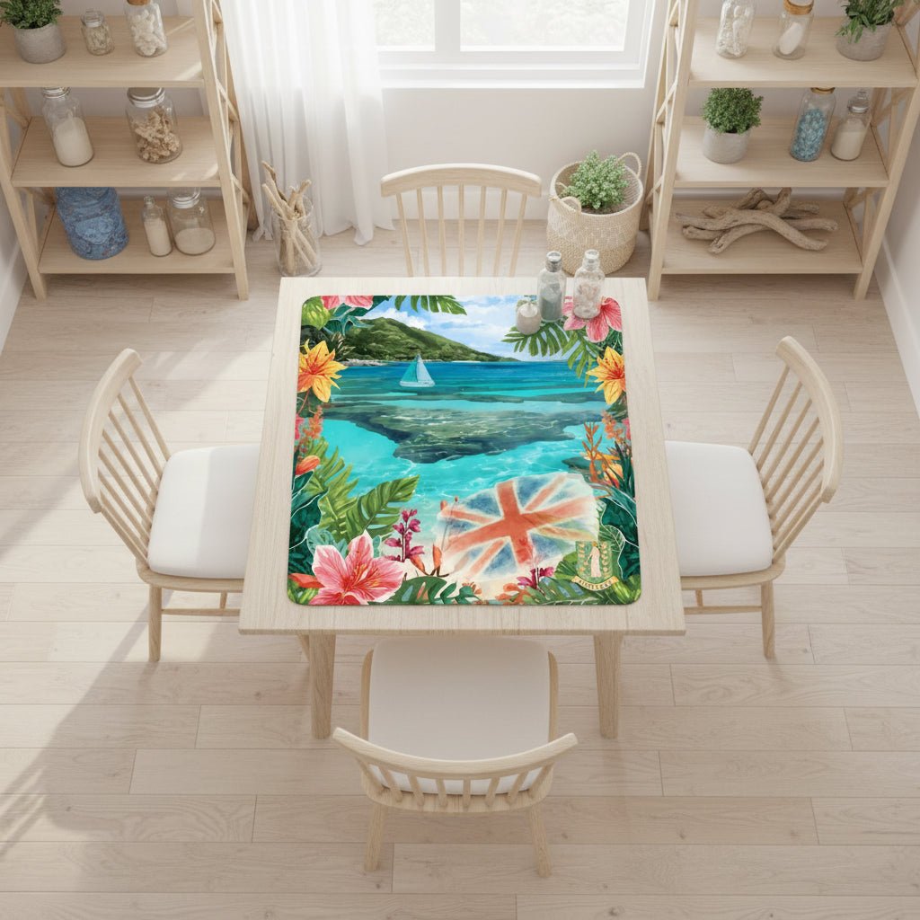 BVI British Virgin Islands Tropical Mahjong Mat