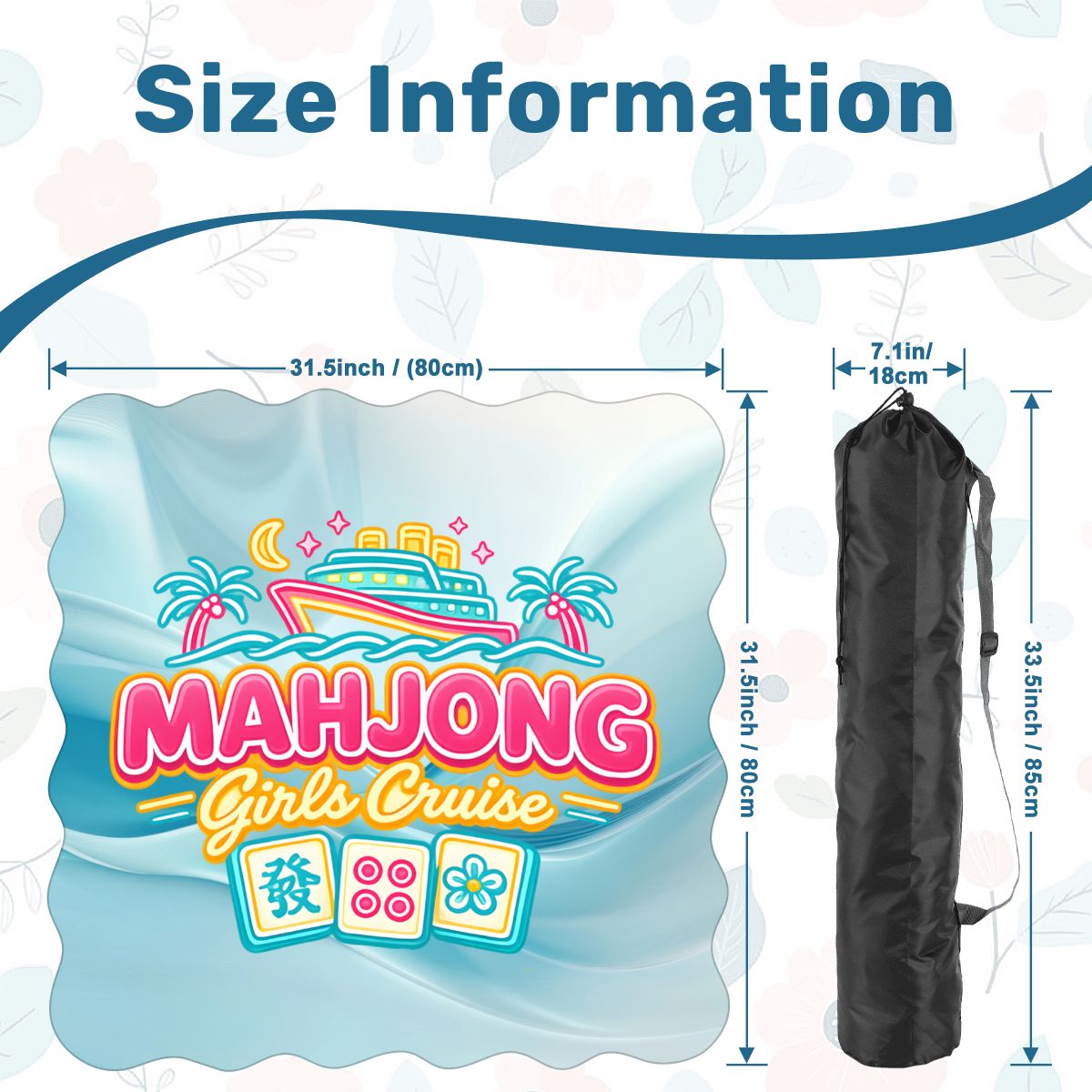 Mahjong Girls Cruise, Scalloped Mahjong Mat
