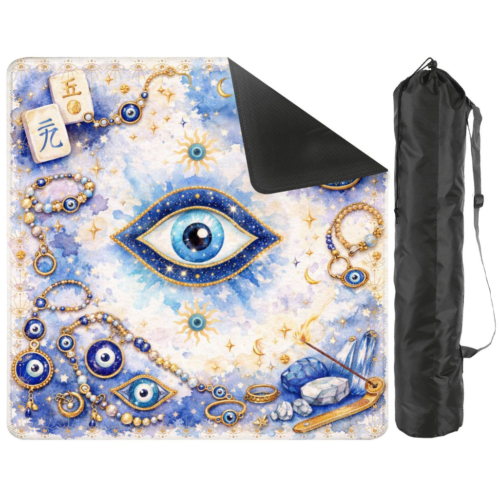 Evil Eye Blue Aura Mahjong Mat