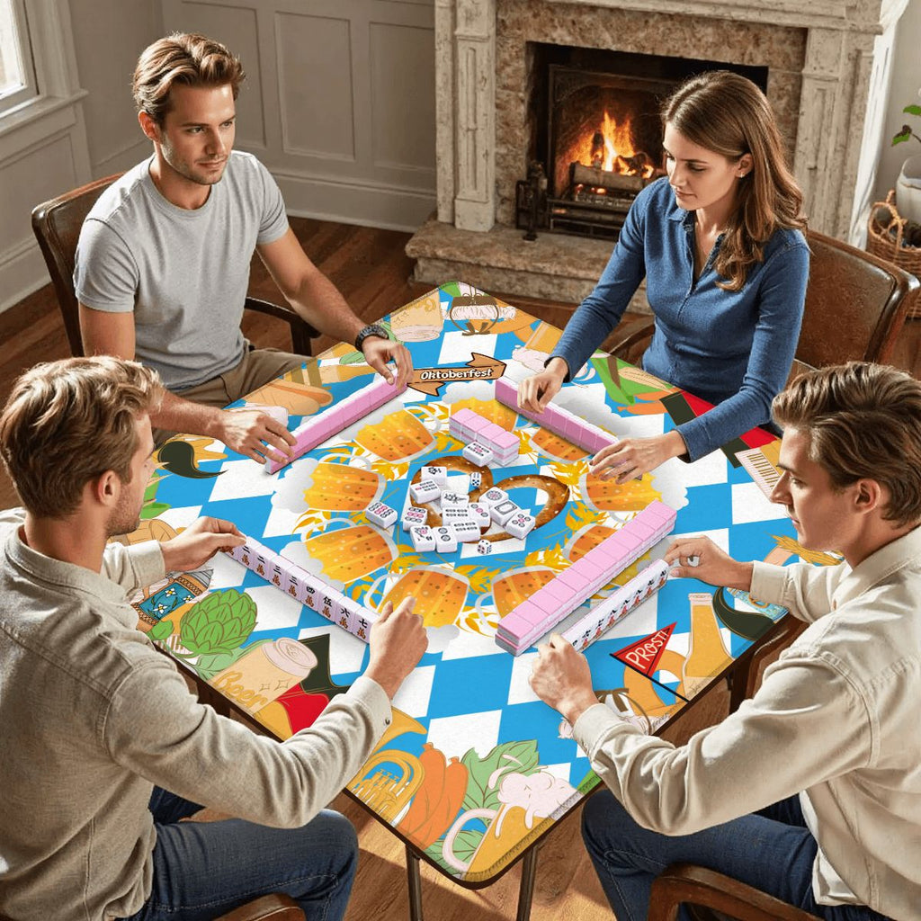 Pretzels, Pungs & Pilsner Oktoberfest Mahjong Mat