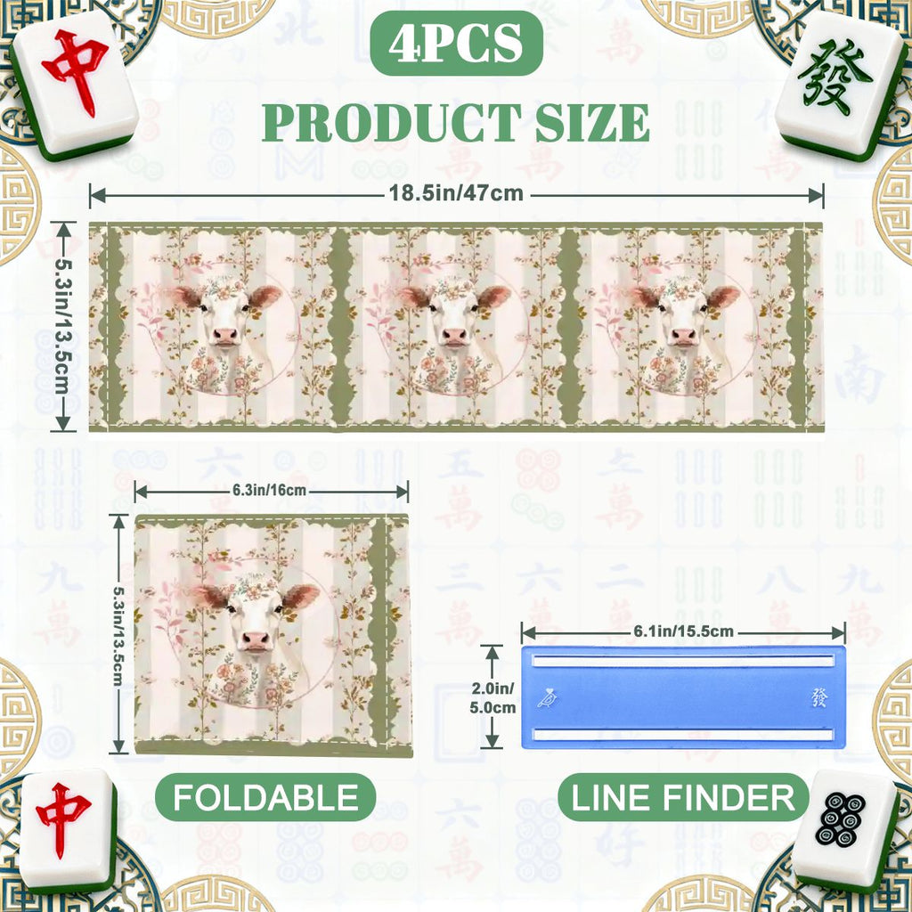 Laugh Until the Cows Come Home 4 Mahjong Card Holder with Line Finder