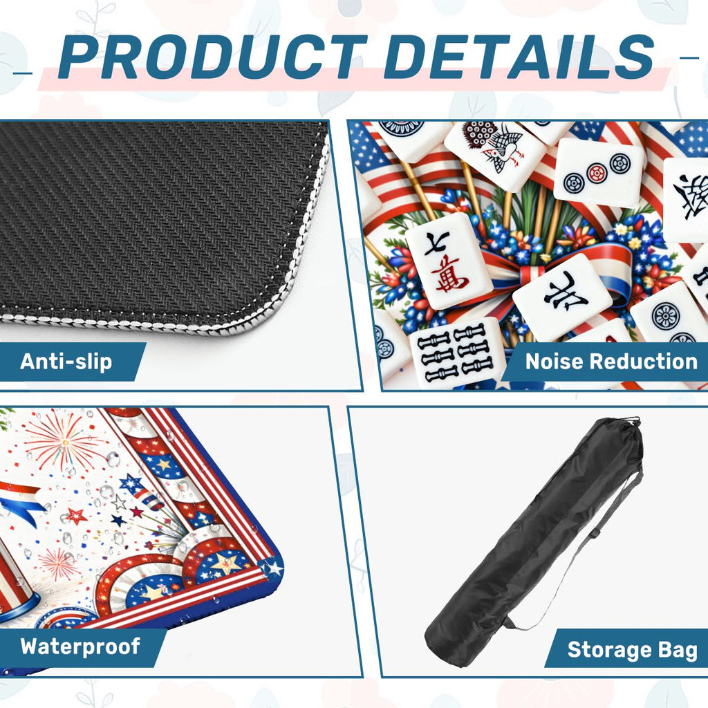 American Pie USA Patriotic Mahjong Mat