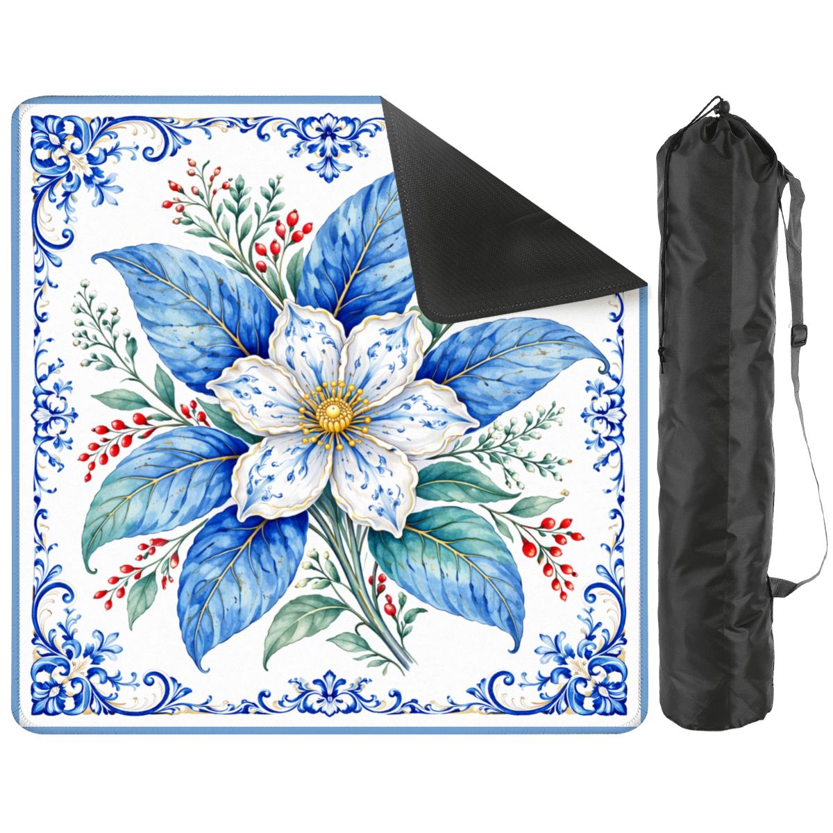 Porcelain Tobacco Garden  Mahjong Mat