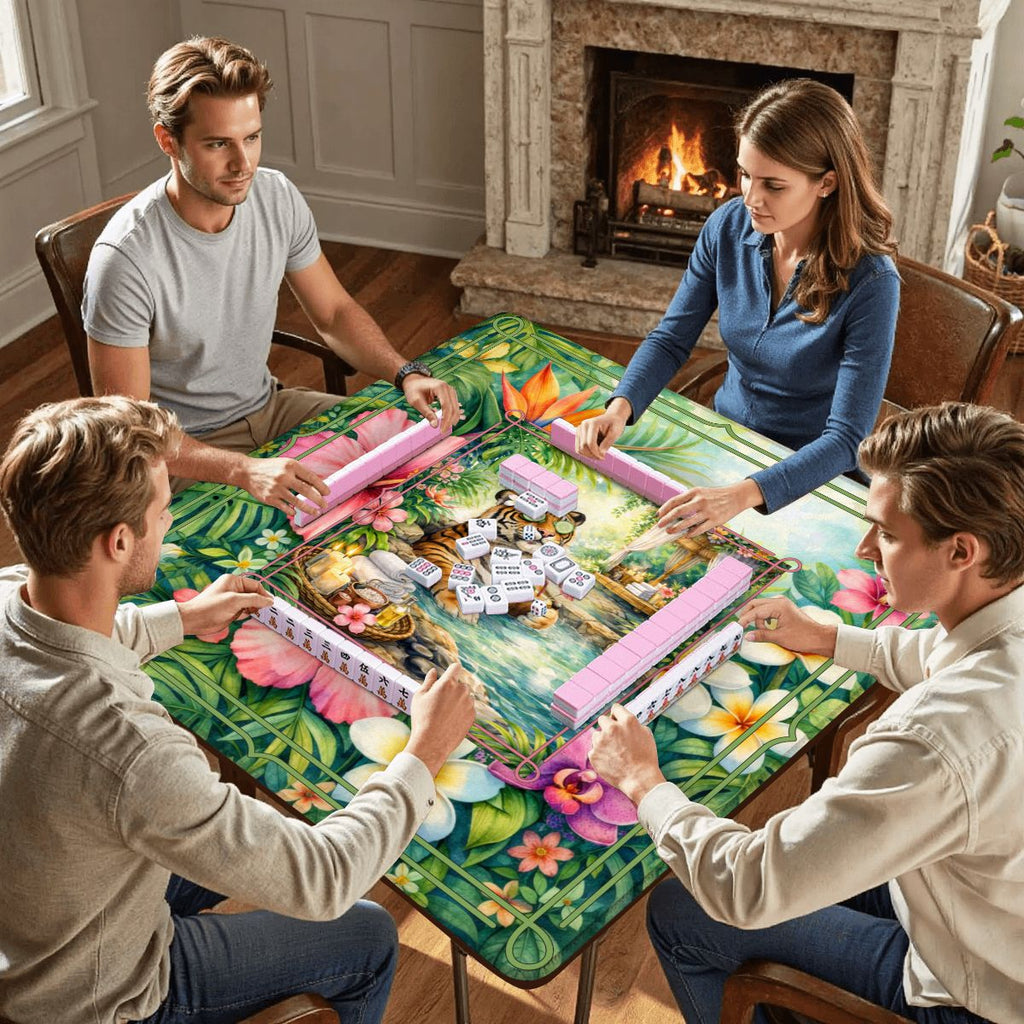 Tiger Zen Tranquility Mahjong Mat