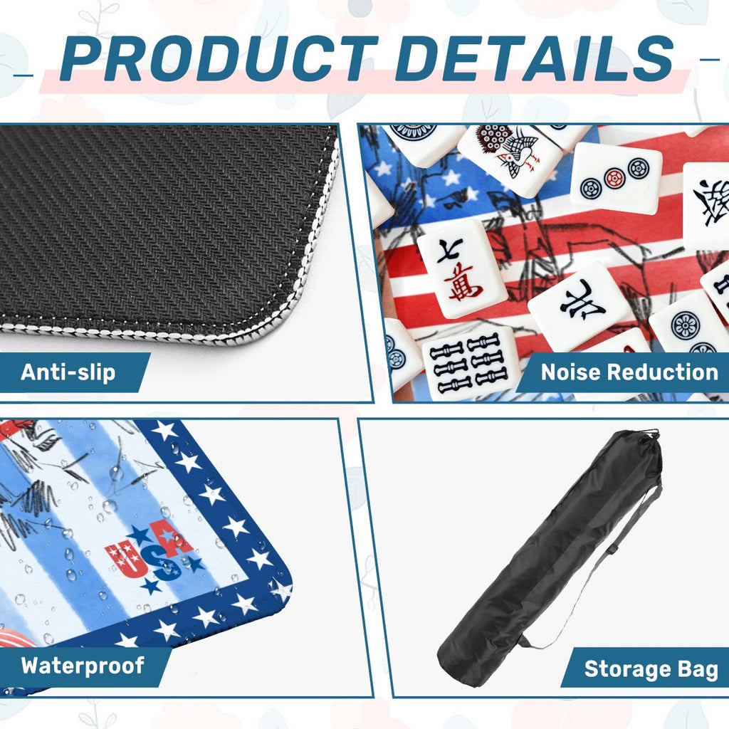 USA Patriotic Mount Rushmore Mahjong Mat
