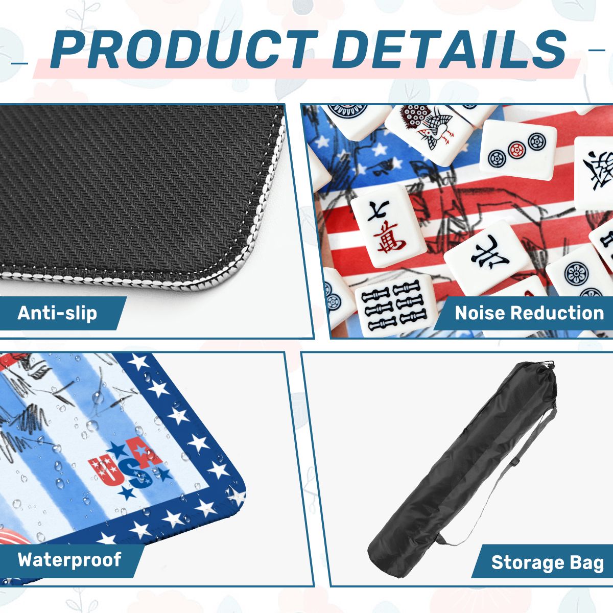 USA Patriotic Mount Rushmore Mahjong Mat