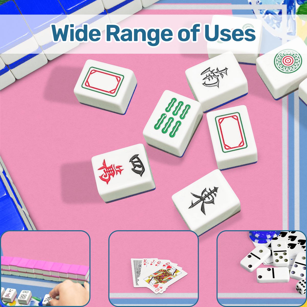 Floral Chinoiserie Sunny Side Mini Mahjong Mat