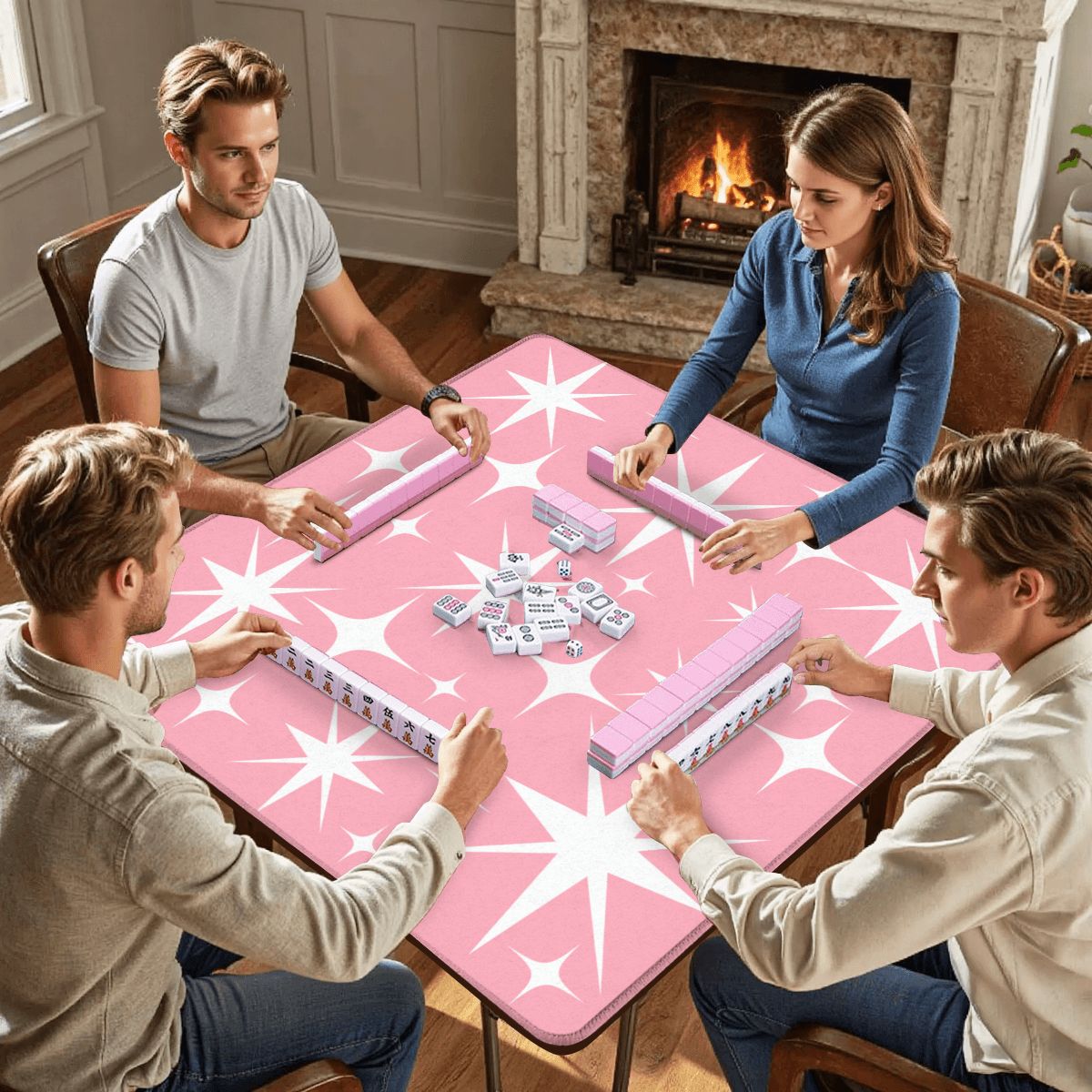 Cosmic Bubblegum Burst Modern Mahjong Mat