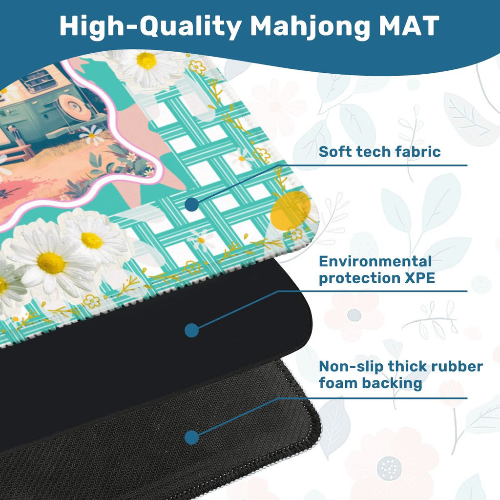 Glamper Boom Yesteryear Daisy Camping, Picnic Mahjong Mat