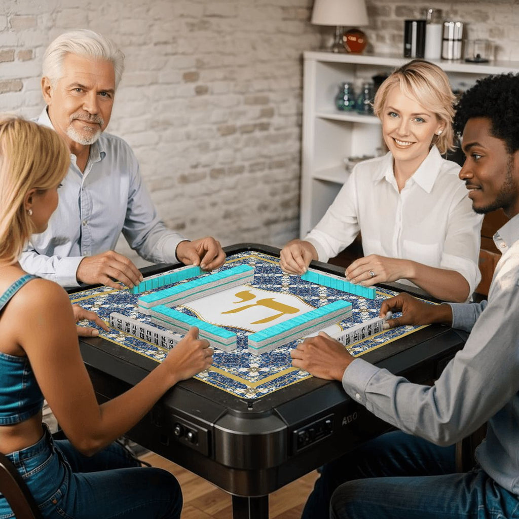 Chai Royale Jewish Designed Lucky Number 18 Mahjong Mat