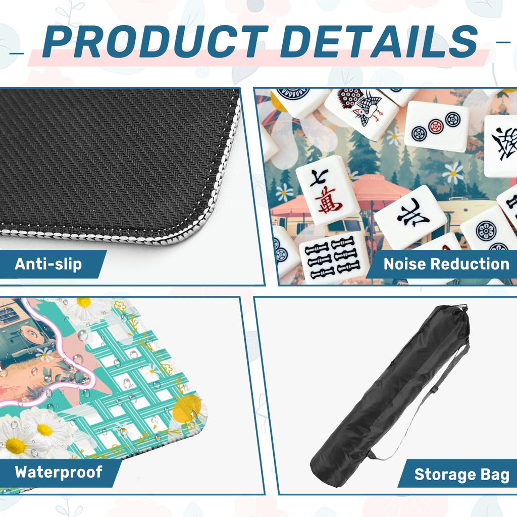Glamper Boom Yesteryear Daisy Camping, Picnic Mahjong Mat