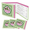 Staffordshire Preppy Pink Green Striped 4 Mahjong Card Holder with Line Finder