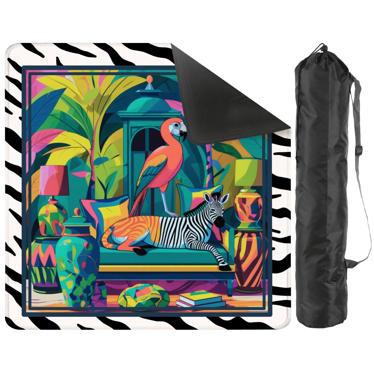 Wild Thang Animal Safari Mahjong Mat 33"x33