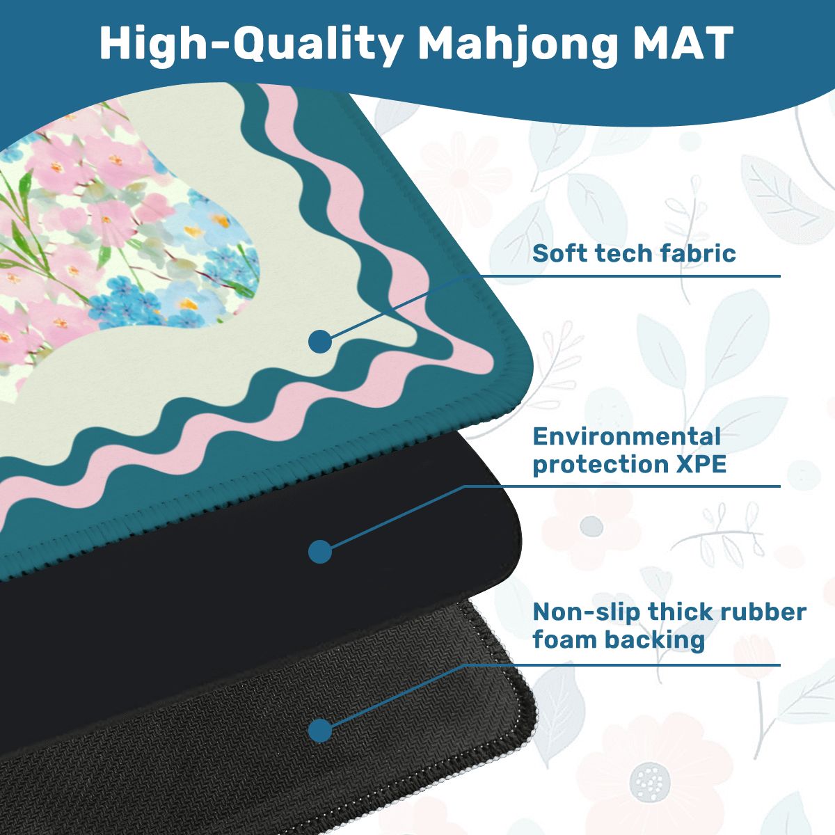 Tealara Bloom Mahjong Mat