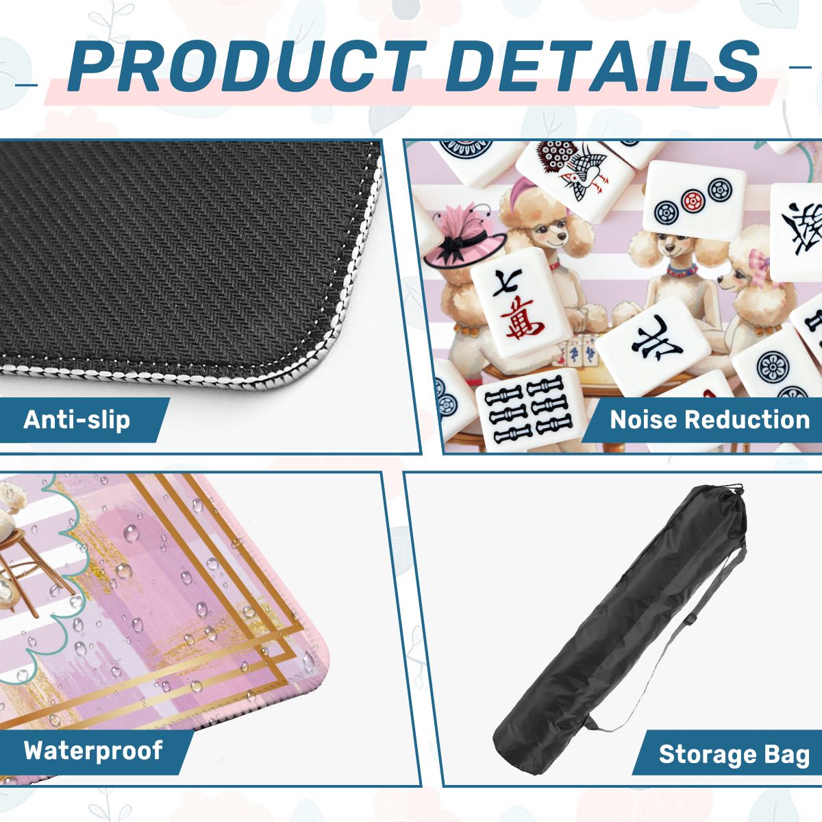 Poodle Play Parlor Mahjong Mat