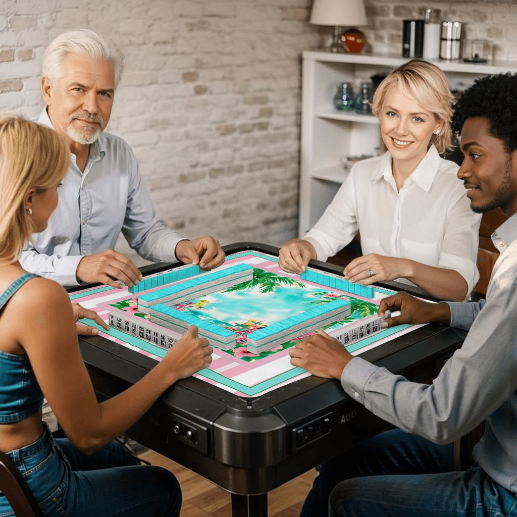 Southern Charm Beach House Mahjong Mat