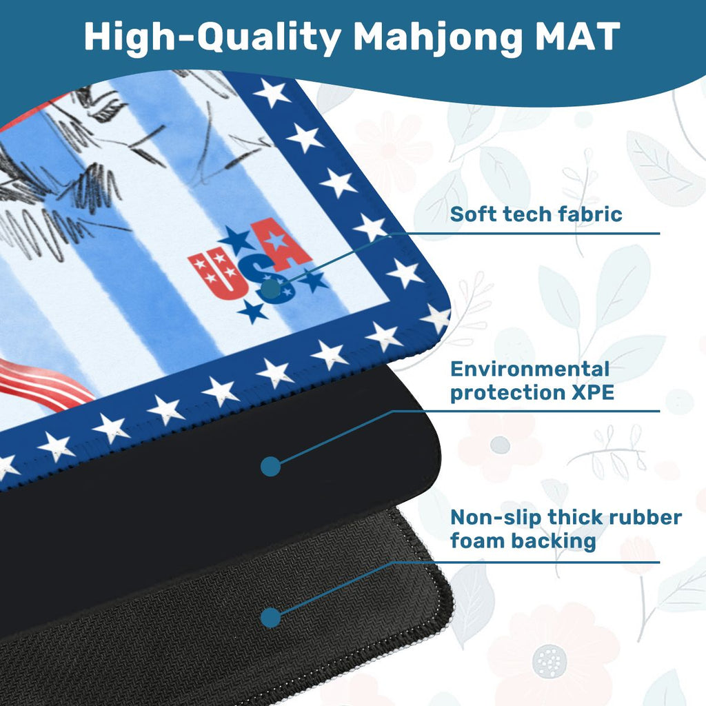 USA Patriotic Mount Rushmore Mahjong Mat