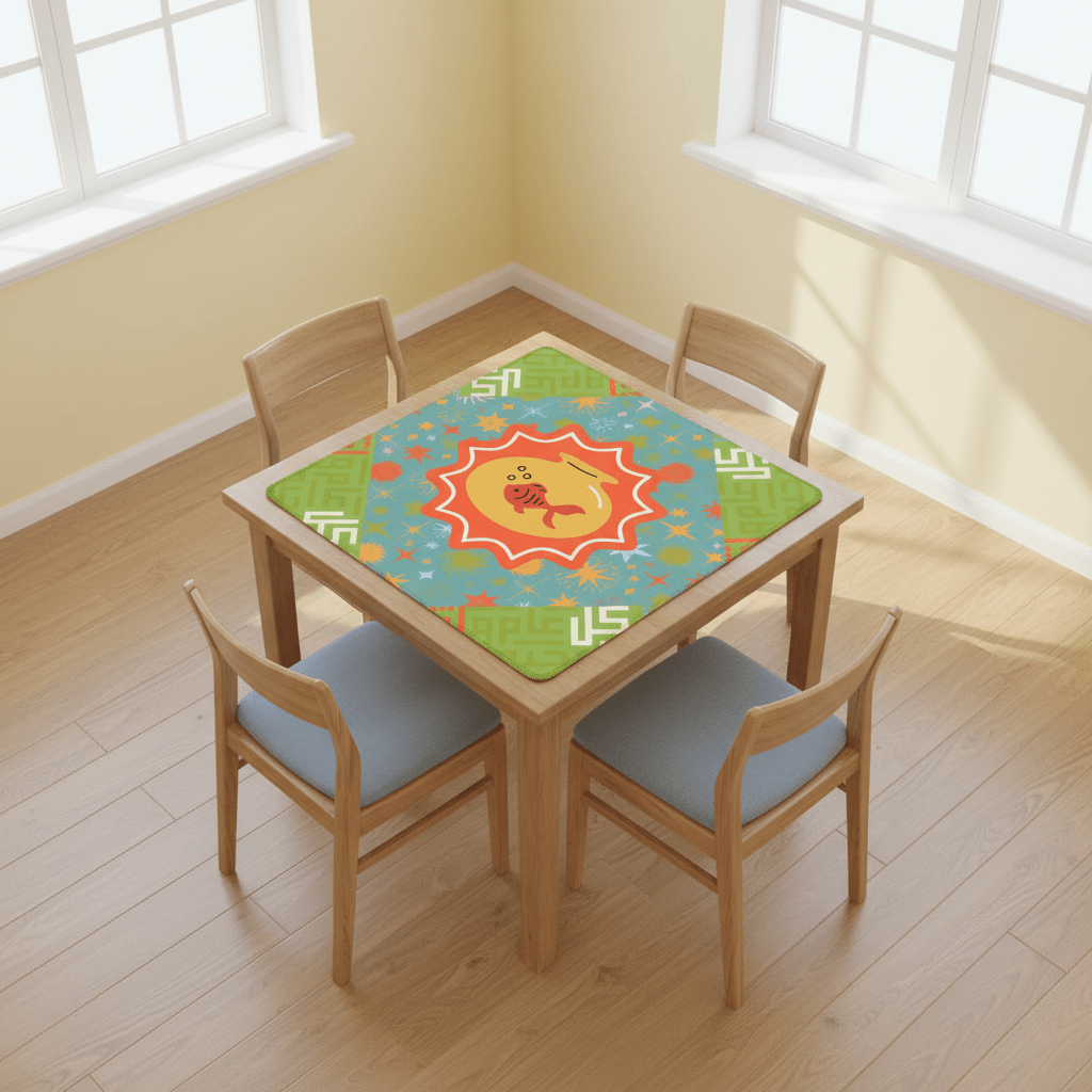 Modern Cosmic Starborne Fish Mahjong Mat