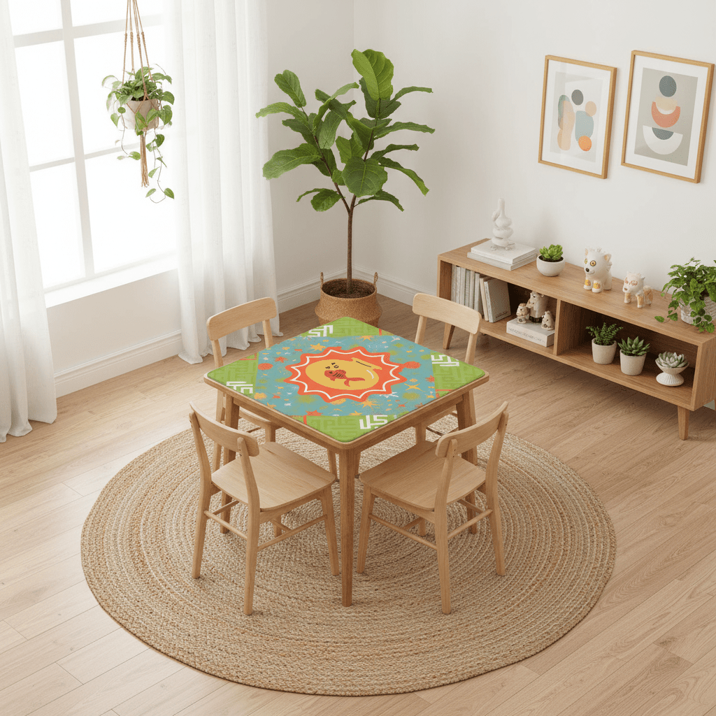 Modern Cosmic Starborne Fish Mahjong Mat