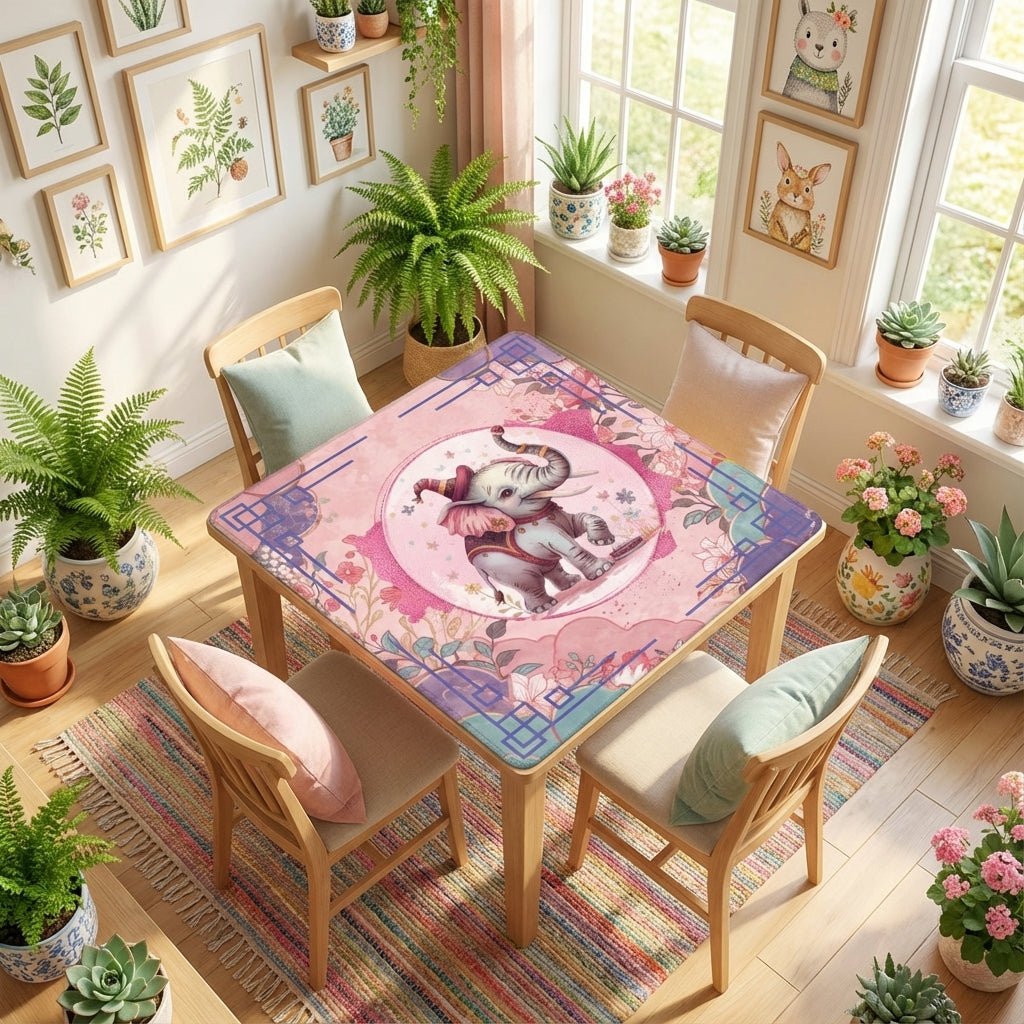 Tilley Tusk Magical Asian Garden Elephant Mahjong Mat