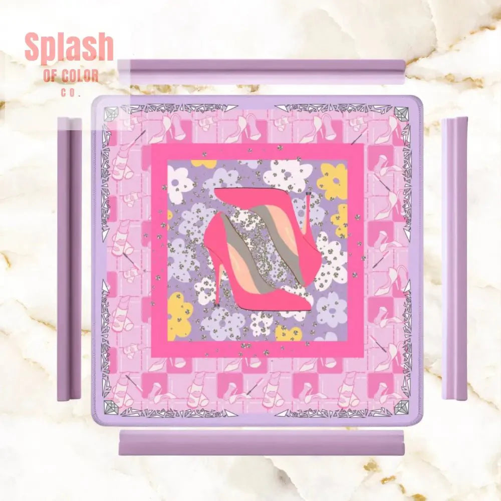 Girly Pop Pink, Lavender Glam Gal Mahjong Mat