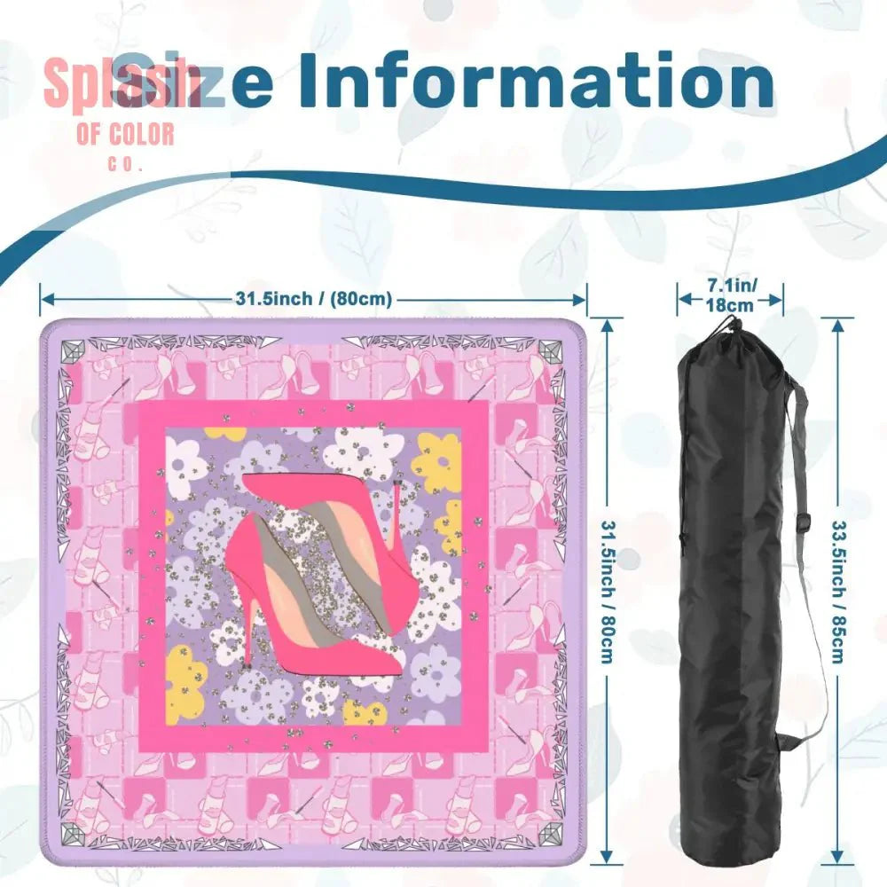 Girly Pop Pink, Lavender Glam Gal Mahjong Mat