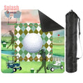 Golf Themed Mahjong Mat, Whimsical Golf Lover, Mahj Lover Game Mat
