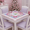 Chinoiserie Christmas Mahjong Mat Candy Man Nutcrackers