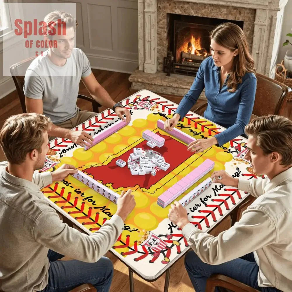 Hoosier State Of Indiana State Pride Whimsical Funny Mahjong Mat