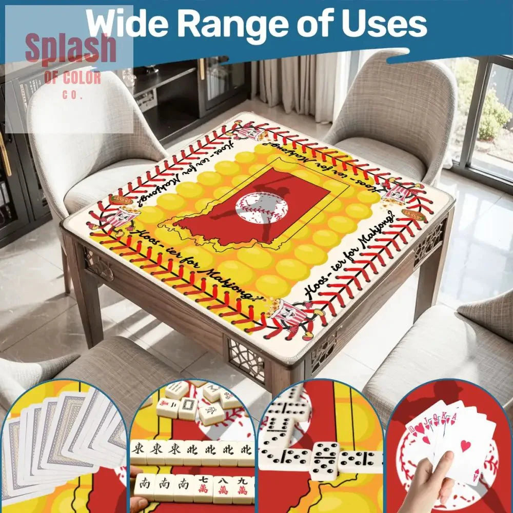 Hoosier State Of Indiana State Pride Whimsical Funny Mahjong Mat