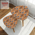 Ikat Paisley Boho Nesting Tables – Modern Bamboo Side Table Set, Space-Saving Coffee Tables for Living Room & Bedroom